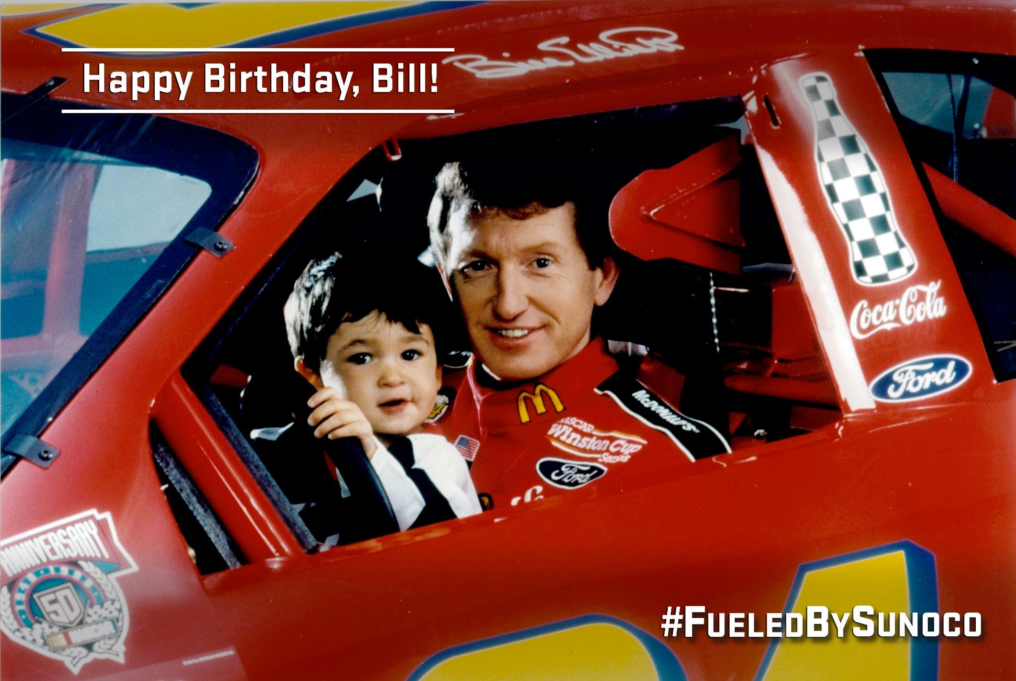  legend, superstar dad to  from the very start. 

Happy Birthday, Bill Elliott! 