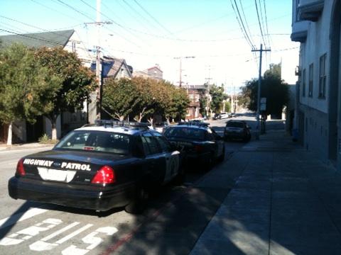 Why is it OK for the Police to park in a bus stop or a red zone? #PoliceAbusePower #ParkingLaws #Equality4U?