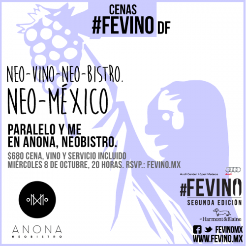 copasycorchos's tweet photo. ¡Hoy disfrutaremos de las exquisiteces de @AnonaNeobistro en el marco de @FEVINOMX #FEVINOMX! #vinomexicano http://t.co/JuhFr8fQ95