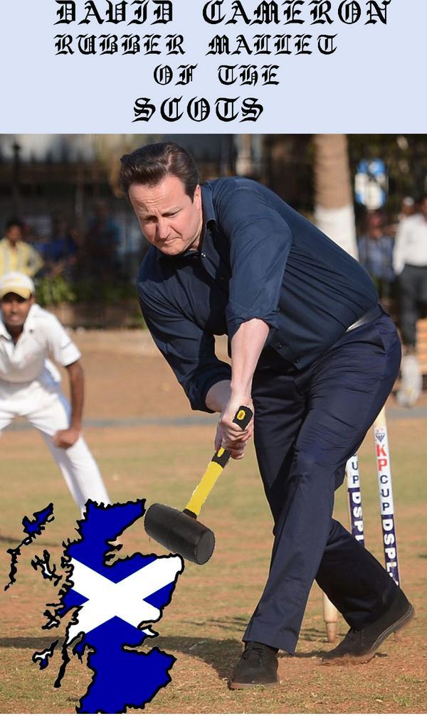 Happy Birthday 48 today. To me, Cameron shall carry the moniker "Rubber Mallet of the Scots" 