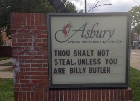 ICYMI: One KC-area church is giving Billy Butler a divine pass for stealing (second base). » es.pn/1rhiS7t