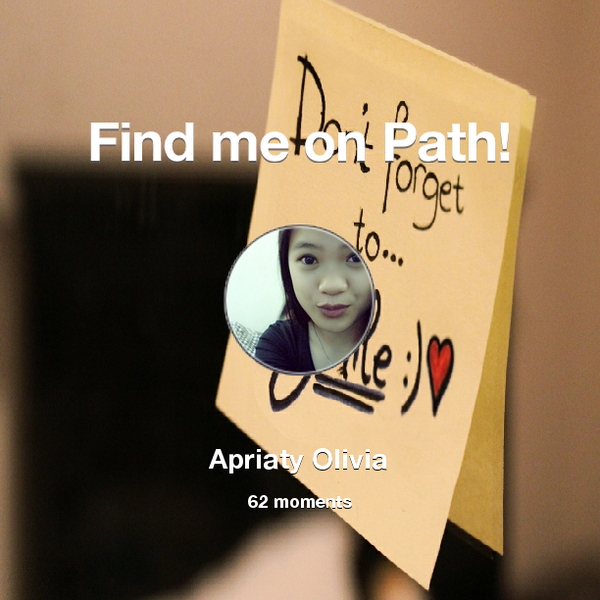 ViaUmlas's tweet photo. I've shared 62 memories with my friends on #Path - see them now at http://t.co/WNnU0hWAGV! #thepersonalnetwork http://t.co/zMz173ExCT