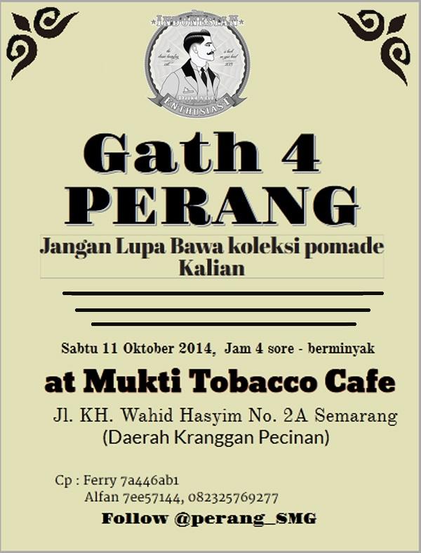 Gath Pomade enthusiast semarang 11 okt 2014 di mukti cafe,info cek BIO cc: <a href="/NNPOMADE/">NN POMADE SHOP</a> @NoniousPomade <a href="/GFpomade/">GFpomade</a> #plsRT