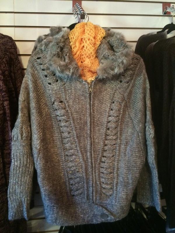 BlissSpalon's tweet photo. Swing on into Bliss and purchase this sweater you will receive the scarf free! http://t.co/cLVRIWgnXO