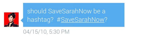 SaveSarahNow's tweet photo. @SarahKSilverman This should be a double hashtag. Now more than ever. #SaveSarahNow #SarahMovieNow (Enlarge photo) http://t.co/zBgK7TGSLk