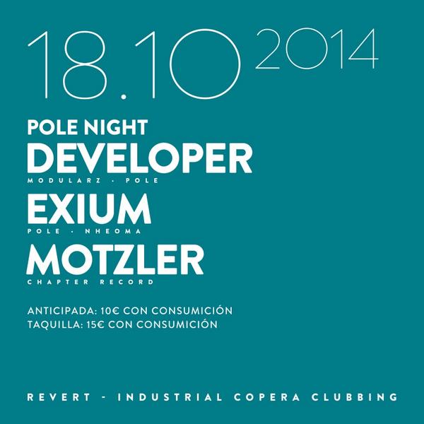 SuperKlub's tweet photo. Octubre 2014 REVERT INDUSTRIAL COPERA http://t.co/EgYSWsBK9j