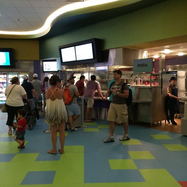 mamafresh's tweet photo. @DisneyParks 1 hour before closing, only one food option open, line crazy long, kids crying #artofanimationfoodcourt http://t.co/npc6P5syWG