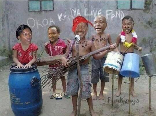 #UhuruReturns Mh. Rais mbele yako ni Okoa Kenya Live Band tayari kukutumbuiza kwa Vitendawili  #PresidentReturns