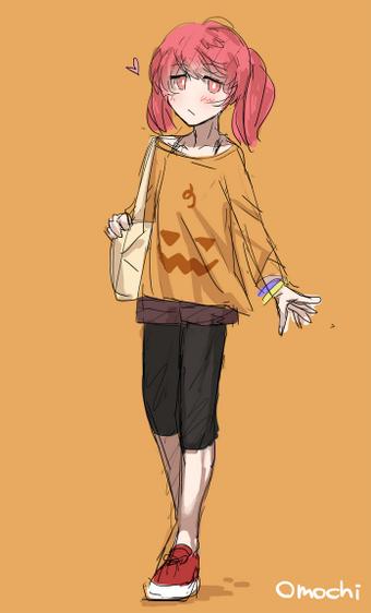 落書き女装子。ハロウィンな感じです 