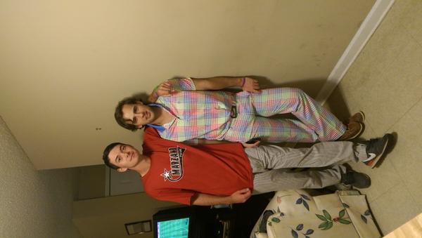 pbdbssfc's tweet photo. PGA pro hangs out with the team tonight #BaseballGolf #WhatsYourHandicap #Plaid #BadColorCombo http://t.co/7uCwVO8HaA
