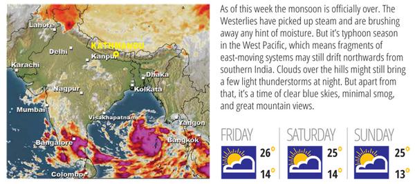 As of this week the monsoon is officially over. It's a time of clear blue skies, minimal smog &amp; great mountain views