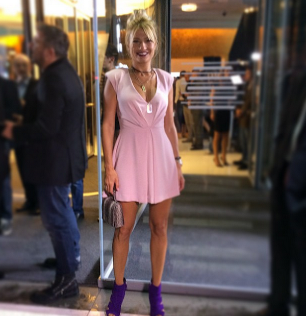 BSB_fashion's tweet photo. . @Fskorda was out & about a few days ago in her beautifully #pink #mini_dress! #BSB_FW14 #collection http://t.co/tHge9G6h4R