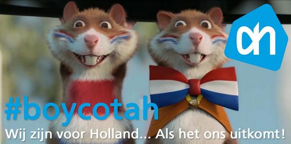 We zijn voor Holland... Als het ons uitkomt. <a href="/albertheijn/">Albert Heijn</a> @boycotAH #ZwartePiet #boycotAH