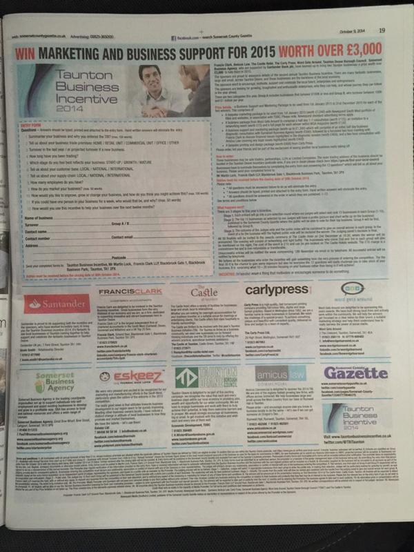 TDBATaunton's tweet photo. Full details on #TBItaunton in @CountyGazette page 19 @Spodro73 @TDBC @opusconsultant @MartinLockFC @TauntonForward http://t.co/jywXBiL6Rc