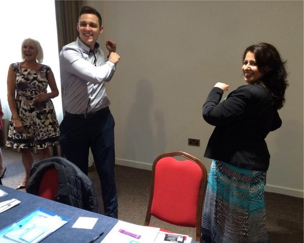 BniEnigma's tweet image. He wanted to capture us stretching, so led us in a series of exercises. All good fun. And if it helps him, great!