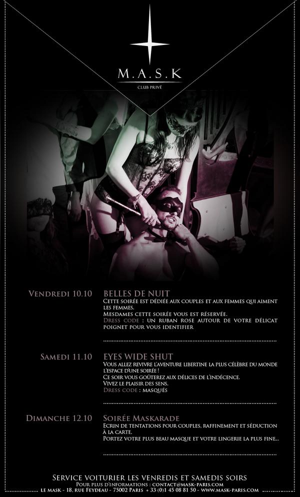 LeMaskParis's tweet photo. programme du weekend @LeMaskParis http://t.co/Kg2B9o4RUa