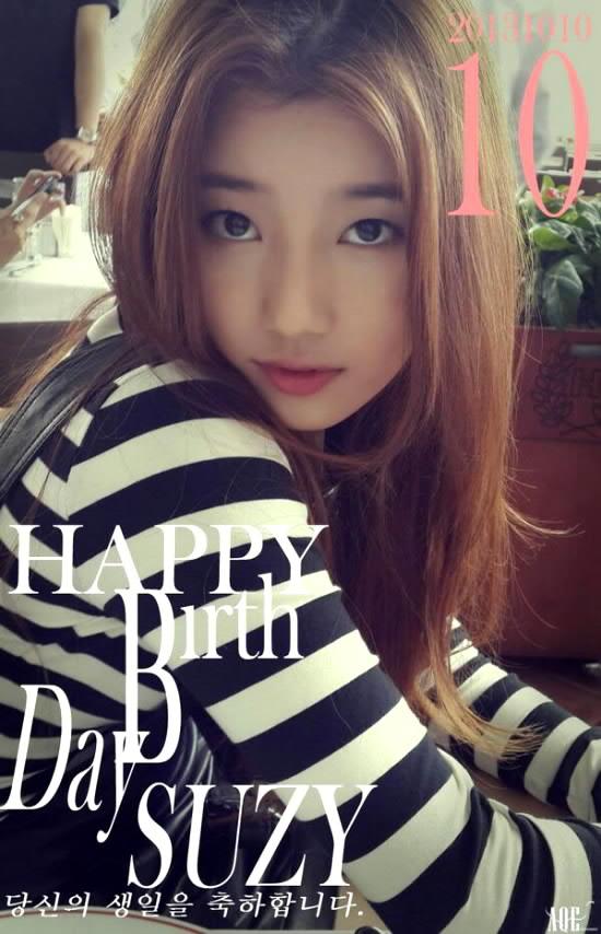  , Happy birthday, selamat ulang tahun bae suzy 