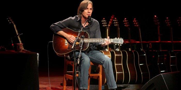 Happy birthday to Jackson Browne, who graced our stage on 4/21/11, alongside his many guitars. Photo by Jim Hill 