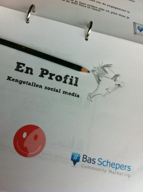 Vergaderen met @basschepers en @EllenCmns over EnProfil en Social Media. Mét tekening!