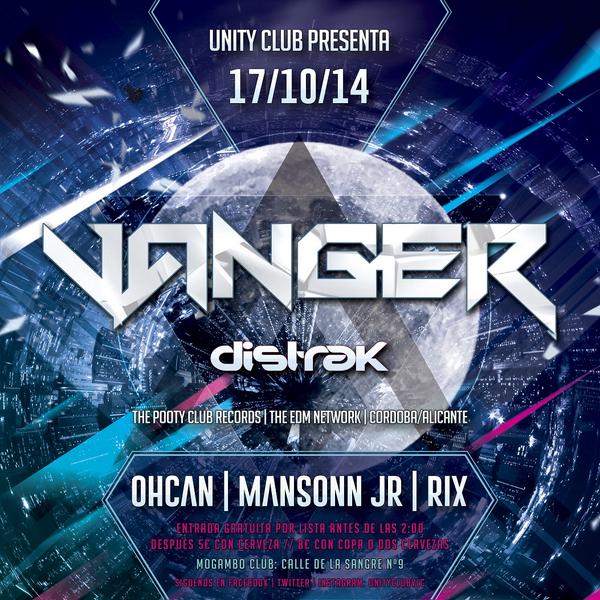 UnityClubVlc's tweet image. Ya esta aquí! ya llegó! La siguiente fiesta de @UnityClubVlc!! #VANGER // #MansonnJr. // @Ohcandj // #Rix mucho #DNB