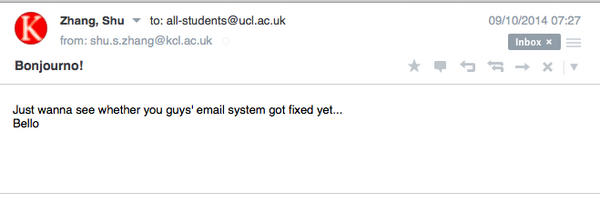 UCLBello's tweet photo. Don't forget that we all applied to KCL last night! They have to let us in; we got into UCL! http://t.co/RChA9D9Jmo