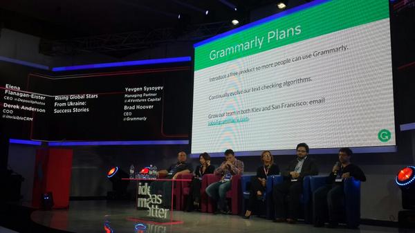 grechanowski's tweet photo. Rising Global Stars with Brad Hoover, CEO of @grammarly #IDCEE2014 #IDCEE http://t.co/nNyuOz3DiC