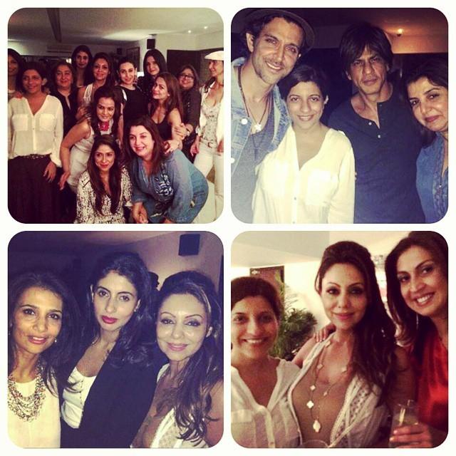 Gauri Khan Birthday party pics :) Shah Rukh Khan twitted on his message account :
"Happy...  
