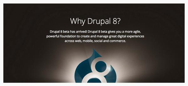 drupal's tweet image. Why Drupal 8? drupal.com/why-drupal-8 #Drupal8