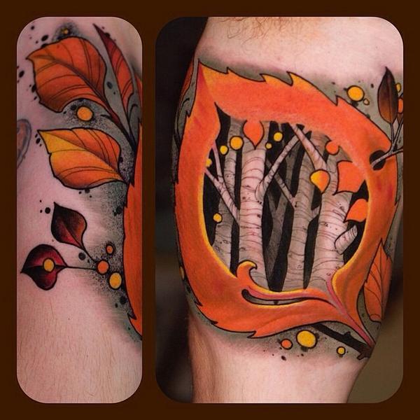 MagnumTattooSupplies on X: "Awesome aspen tree #tattoo by Curtis Burgess. http://t.co/OGXxd7Dmcz #SuperTatts" / X