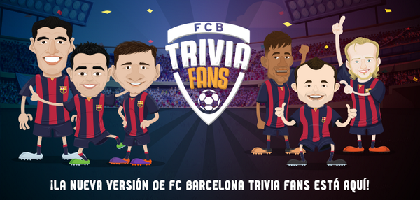 etermax's tweet photo. ¡La nueva versión de FC Barcelona Trivia Fans está aquí!
iOS: http://t.co/9sSP6vXLw4
Android: http://t.co/XAkOrsFkP1 http://t.co/KrG657DnBG