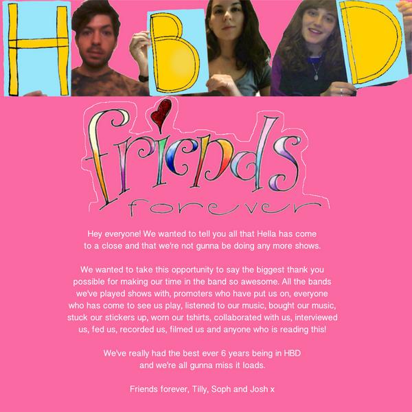 hellabetter's tweet photo. A note from us all which we'd love you to read &amp; pass on. Thanks so much everyone, its been the biggest party ever x http://t.co/Gctd9zVcW3