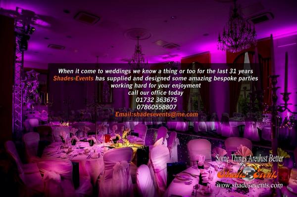 shadesevents's tweet photo. Let us put some wow factor into your wedding @DJ2thestars @Beckenham @LBofBromley@kccevents@tw_events http://t.co/XyLsIvuItF