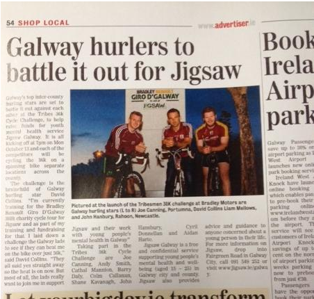gaelicplayers's tweet photo. .@Galway_GAA #Players are going all out for the #Tribesman36KChallenge in support of @JigsawGalway http://t.co/8TRSDzylGc