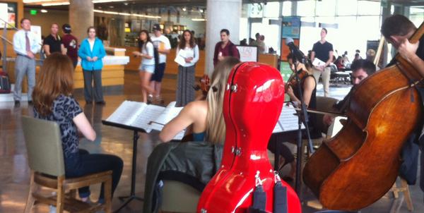 ArtsAtTech's tweet photo. #GTArtPops  Terrific!  Sybarite5 in Clough today. http://t.co/cVR7ybsJBD