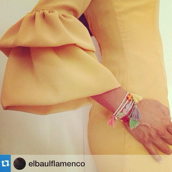 Vestido mostaza para boda por <a href="/elbaulflamenco/">Elbaulflamenco</a> #boda #wedding #moda #fashion #malaga #andalucia #flamenca  #diseño