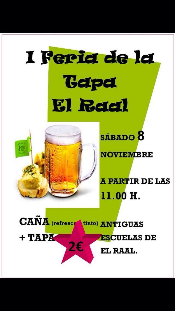 FiestasRaal's tweet photo. I Feria de la tapa en El Raal! Música, castillos hinchables para los mas peques!! 
Te lo vas a perder??? #Rtw #Fav http://t.co/yXlaNGXhZP