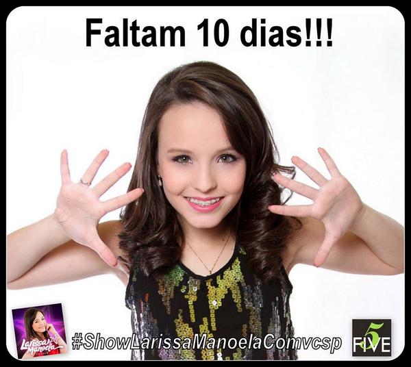 PattysRocha's tweet photo. 10 dias #larissamanoela #teatroanhembimorumbi #ingressorapido #meetandgreet #agenciafive #showlarissamanoelacomvcsp http://t.co/oXVjbRbsZo