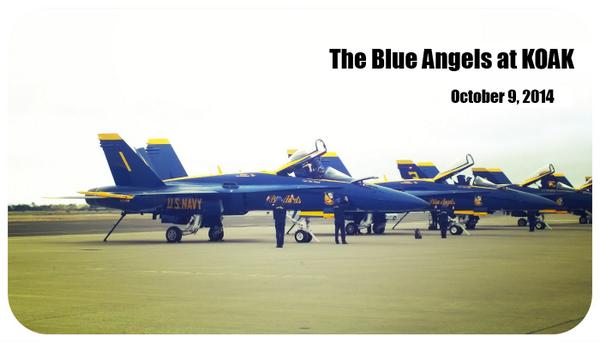 SPAviationInc's tweet photo. Today is media day and we are so excited to have the Blue Angels here at KOAK! http://t.co/OD0p2LLT3p