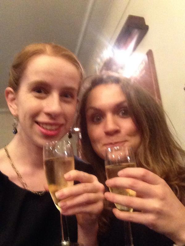 katie_bradburn's tweet image. Toasting General David Richards' #TakingCommand with @PhoebeBooks!