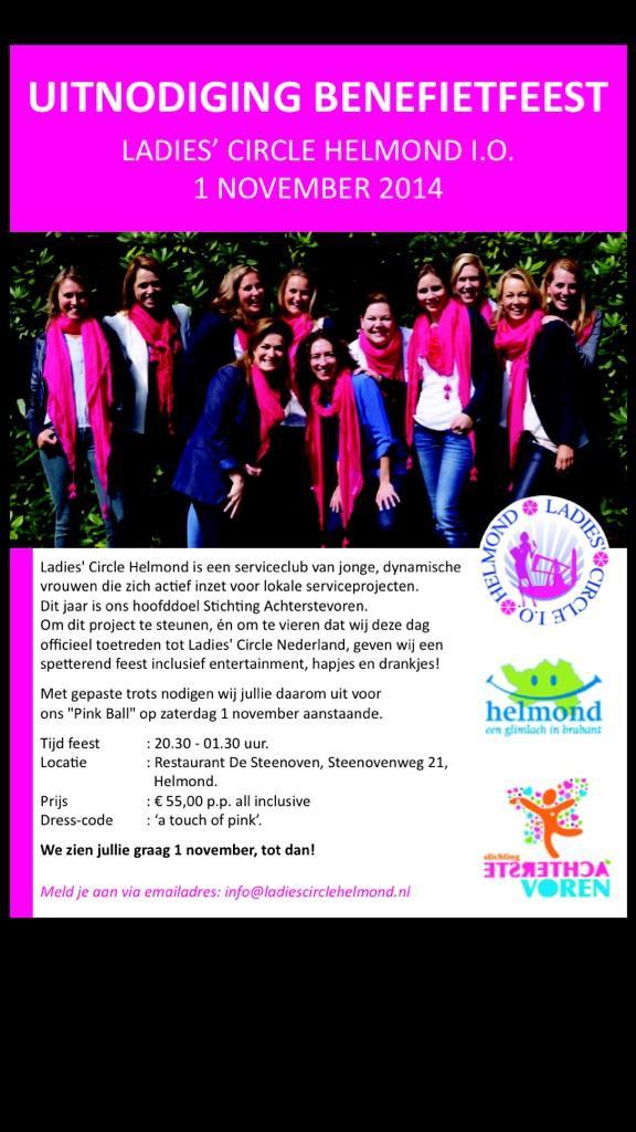 Ladiescircle #Helmond @LCHio1 houdt 1 nov een benefietfeest voor wensen van ernstig zieke kinderen. Kom ook! #retweet