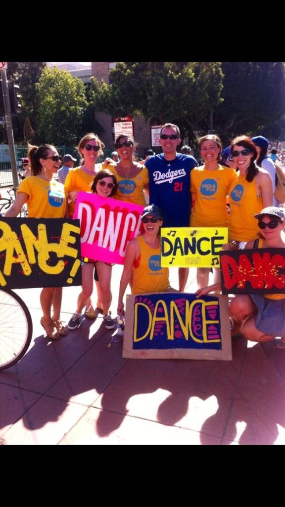 BodaciousBBB's tweet photo. BBB's still basking in #dancelavia memories.  Thanks for stopping by @ericgarcetti. #CicLAvia is #GreatStreetsLA! http://t.co/EgVCRq132p
