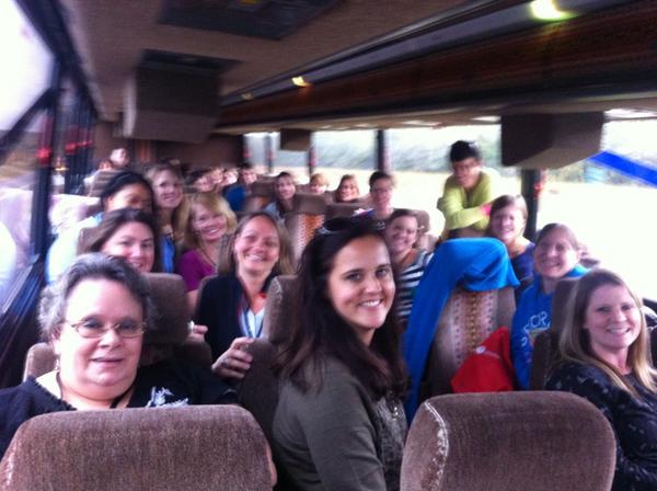 beckicraig's tweet photo. Hmmm it's definitely not quiet on the bus!  @shawncraig #crosspointwomen #crosspointstl http://t.co/q022WjdrDY