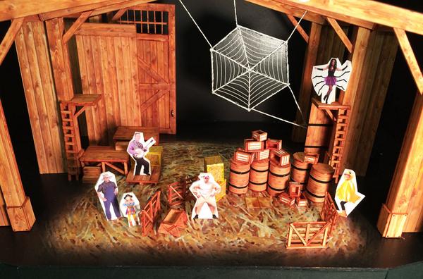 ABTHEATREPRJCTS's tweet photo. Whoops! @an_tonD 's models for Charlotte's Web! Who put these up here? #InternIncursion http://t.co/2oOfgfhFW2