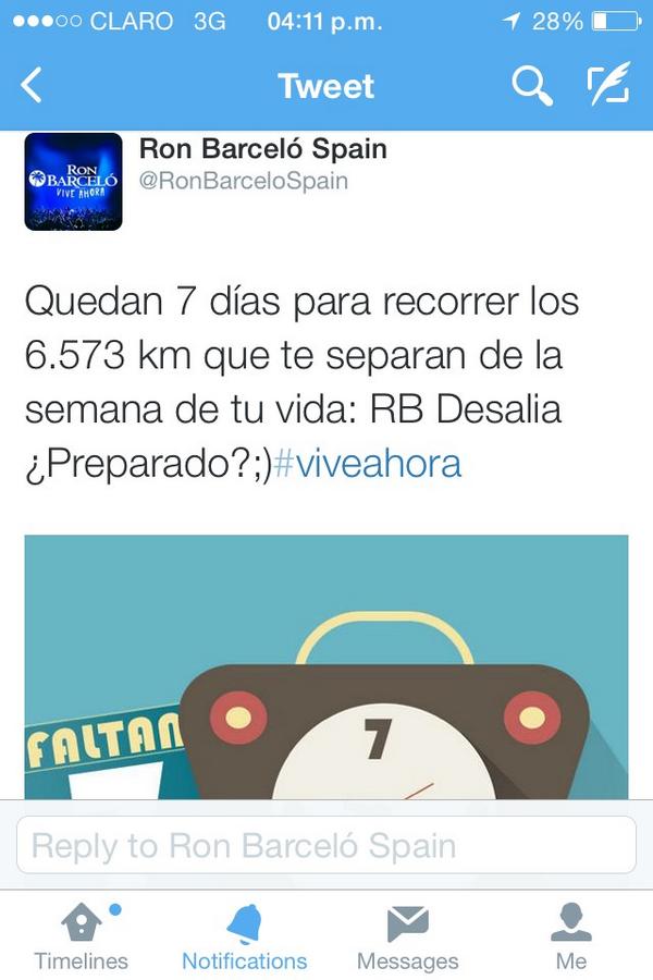 ElectroPartyDR's tweet photo. Ya @RonBarceloSpain inició la campaña publicitaria y para concursar para #Desalia2015  cc: @RonBarceloRD http://t.co/1DT827Uboq
