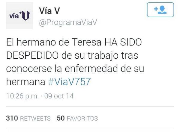 elpadrecorajede's tweet photo. Hundir,humillar,despreciar,linchar castigar a esa familia,sentará las bases de la recuperación
#TodosConTeresaM4 http://t.co/9UsmzyFQsM