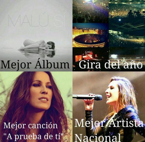 MC4RO's tweet photo. “UNA GRANDE.👏NOMINADA A 4 CATEGORÍAS 😍😍 @_MaluOficial_  #Premios40Ballantines http://t.co/O5kOEOLfqJ” @marinani4 por algo nos gusta tanto 😉