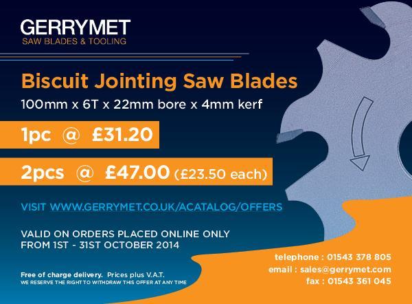 Saw blades offer - save money on biscuit jointing blades