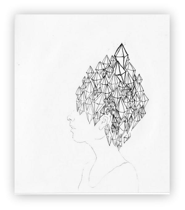 pixelsquirrel's tweet photo. Crystal head #illustration #design #drawing #sketch http://t.co/HFSLxW9vYA