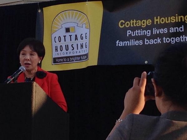 SHFDLittlefield's tweet photo. Congresswoman Matsui congratulate Cottage Housing 20th anniversary!  Residents and volunteers honored. Inspirational http://t.co/AQaBvwtWpP
