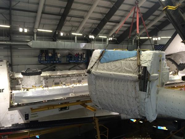conorknighton's tweet photo. Spent the morning at a special media preview of the #GoforPayload installation at the CA Science Center http://t.co/IvIkLEAJnW